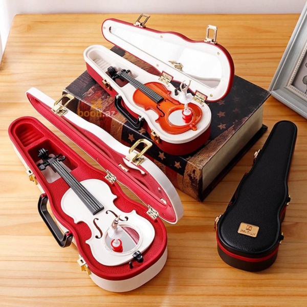 Музыкальная шкатулка с балериной "Скрипка" Violin music box 25 см